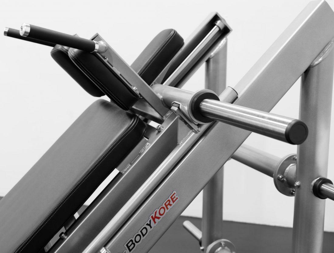 Guided motion and safety locking points eliminate the need for a spotter.