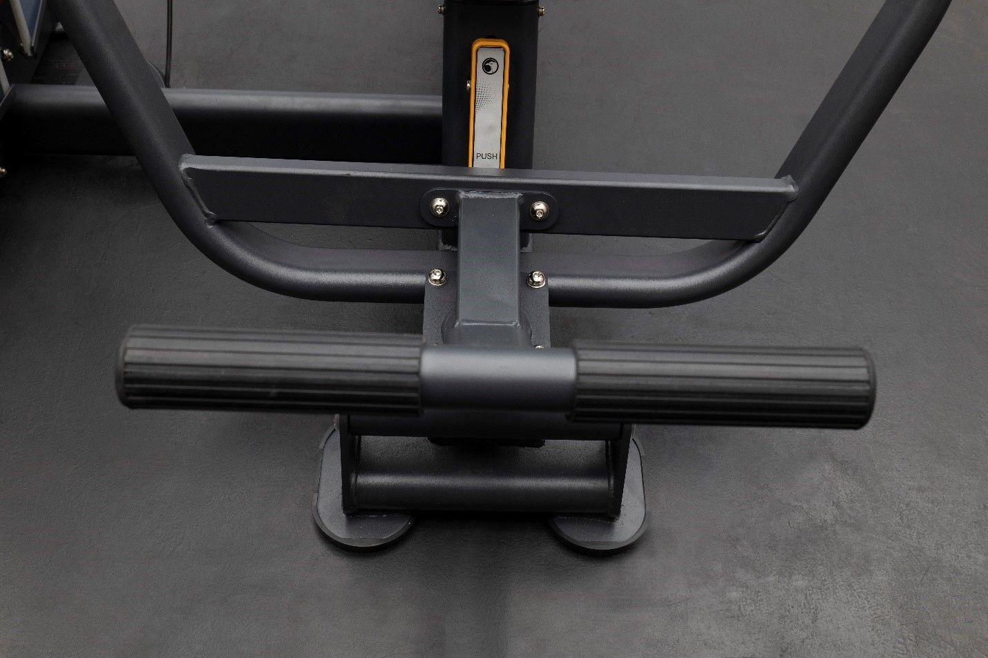 Foot lever for easy entrance/exit of machine
