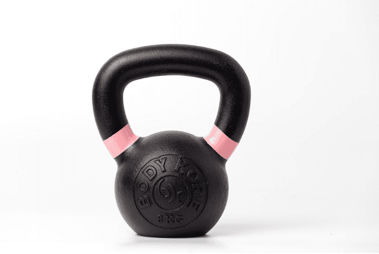 Durable, well-balanced high-grade cast iron kettlebells with a wide flat base for stability 