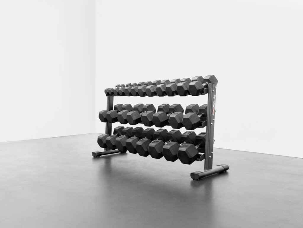 RB570 5-70lb Rubber Hex Dumbbell Set-5