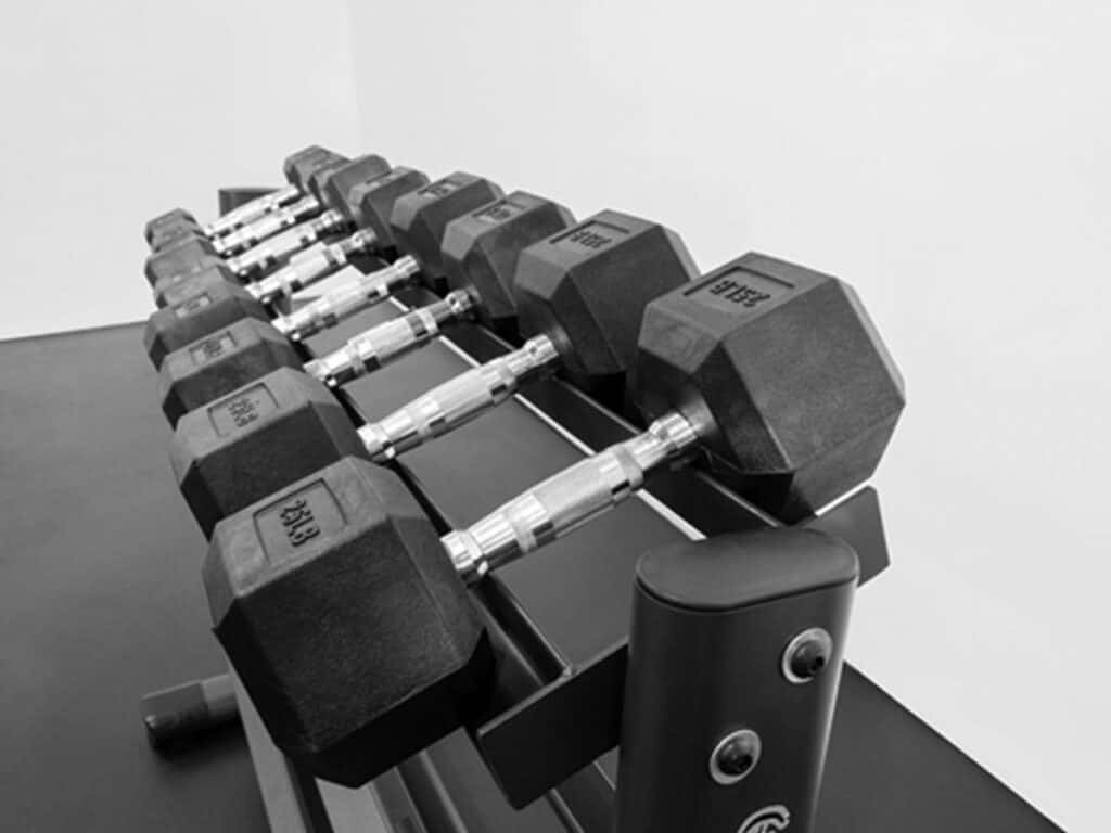 RB570 5-70lb Rubber Hex Dumbbell Set-2