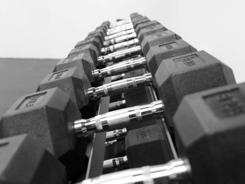 5-100lb Rubber Hex Dumbbell Set - Subfeature Image