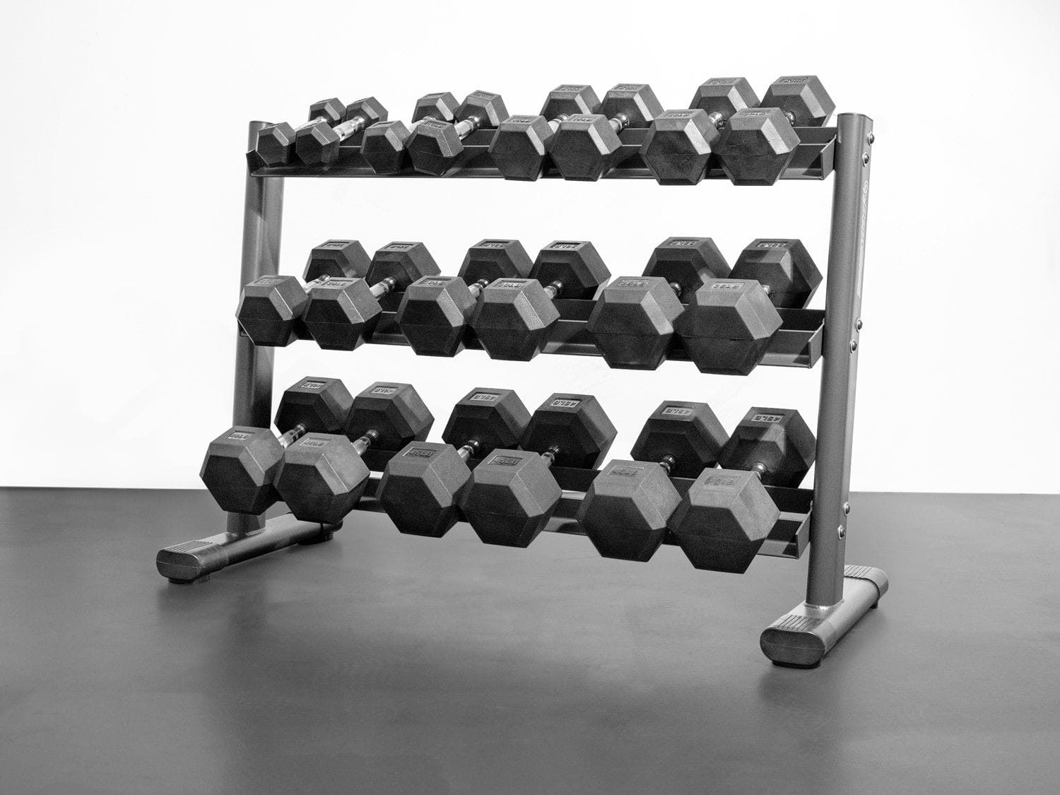 RB550 RUBBER HEX DUMBBELL SET 5-50LB W/G241 - Subfeature Image