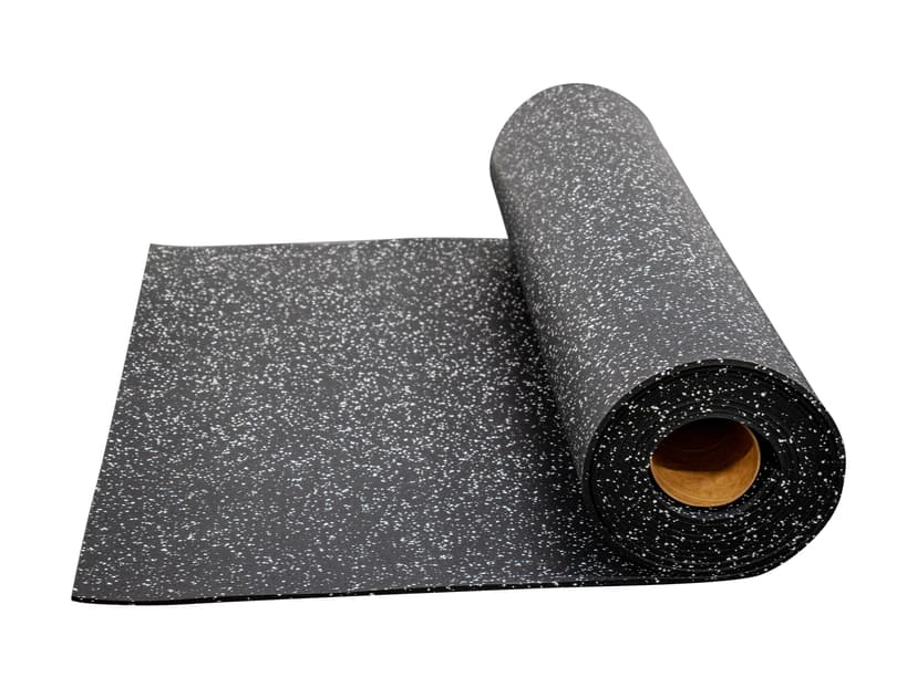 Rubber Flooring- 8mm (White Speckled) - Rubber Rolls