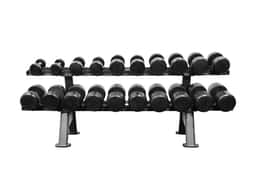 10-100lb Rubber Pro Dumbbell Set w/ G231-0