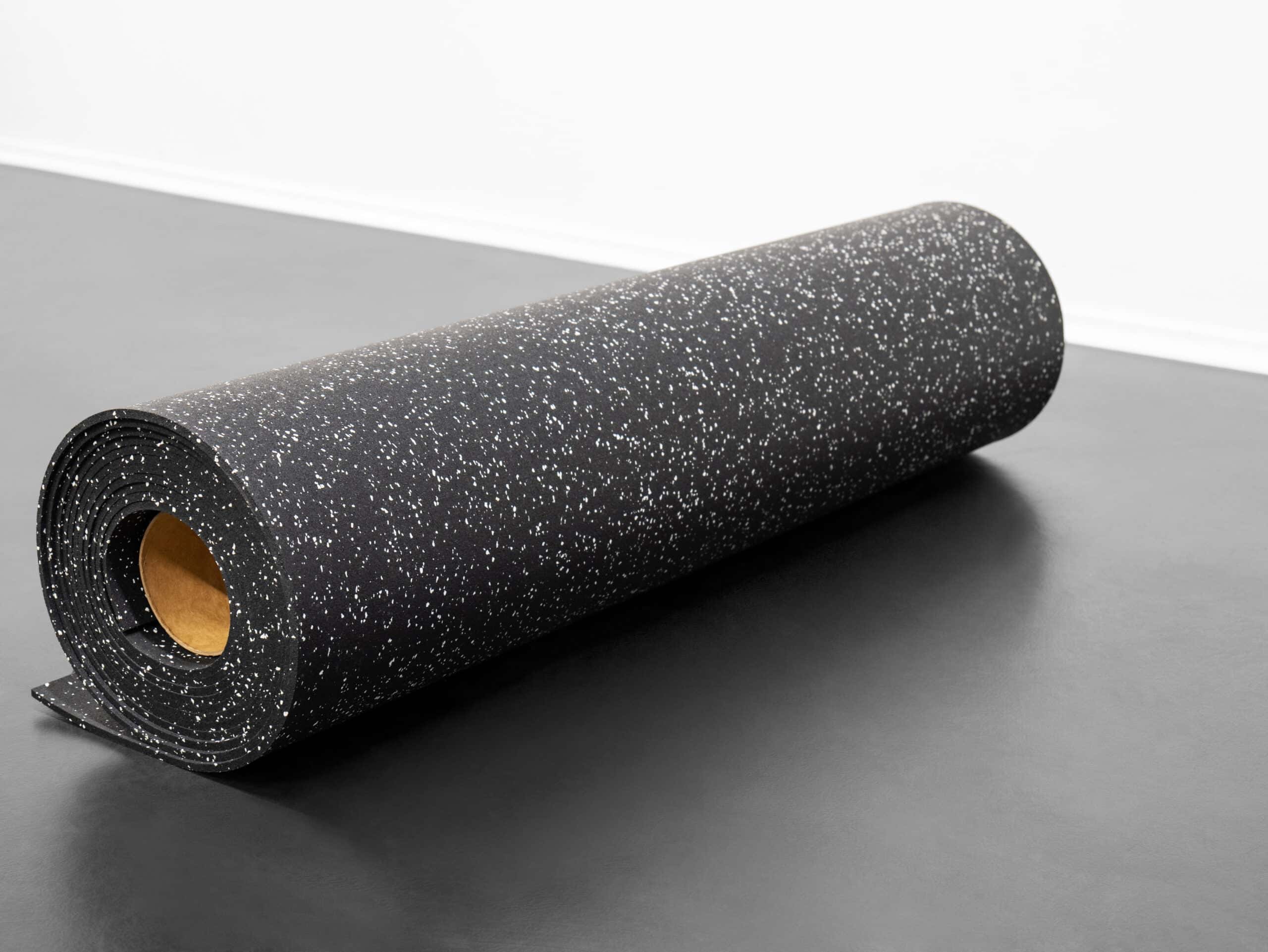 Rubber Flooring- 8mm (White Speckled) - Rubber Rolls-1